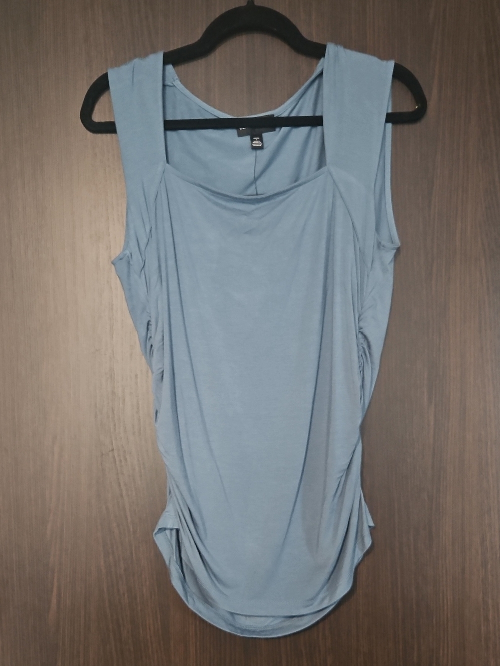 Kenneth Cole Light Blue Ruched Sleeveless Tank